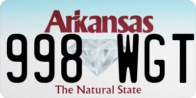 AR license plate 998WGT