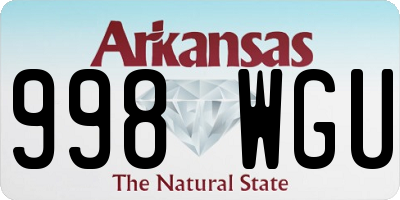 AR license plate 998WGU