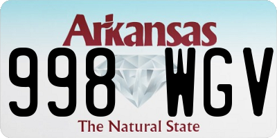 AR license plate 998WGV