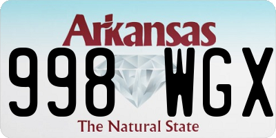 AR license plate 998WGX