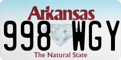 AR license plate 998WGY