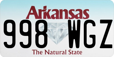 AR license plate 998WGZ