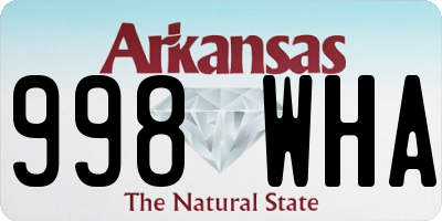 AR license plate 998WHA