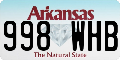 AR license plate 998WHB