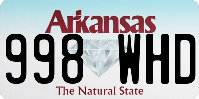 AR license plate 998WHD