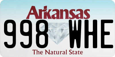 AR license plate 998WHE