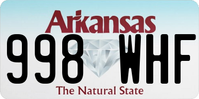 AR license plate 998WHF