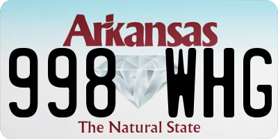 AR license plate 998WHG