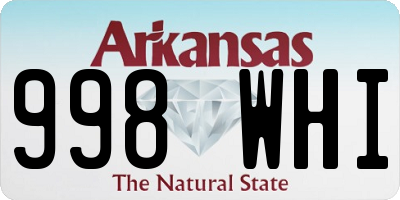 AR license plate 998WHI