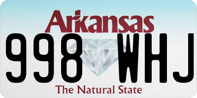 AR license plate 998WHJ
