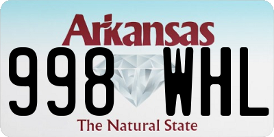 AR license plate 998WHL