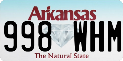 AR license plate 998WHM