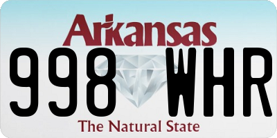AR license plate 998WHR