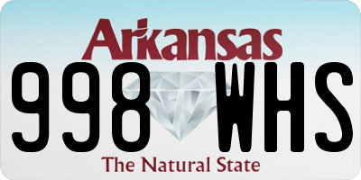 AR license plate 998WHS