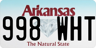 AR license plate 998WHT