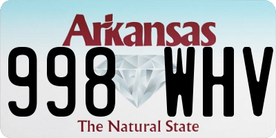 AR license plate 998WHV