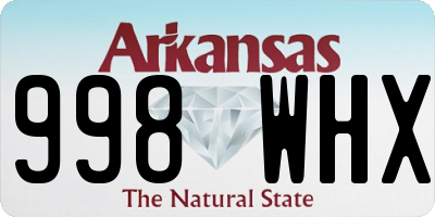 AR license plate 998WHX