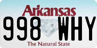 AR license plate 998WHY