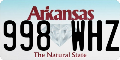 AR license plate 998WHZ