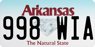 AR license plate 998WIA