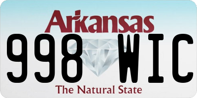 AR license plate 998WIC