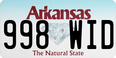 AR license plate 998WID