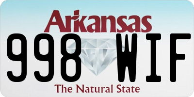 AR license plate 998WIF