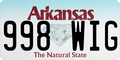 AR license plate 998WIG