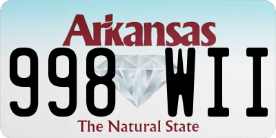 AR license plate 998WII