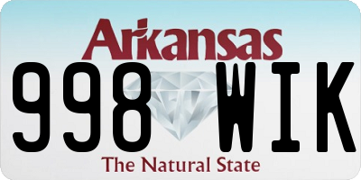 AR license plate 998WIK