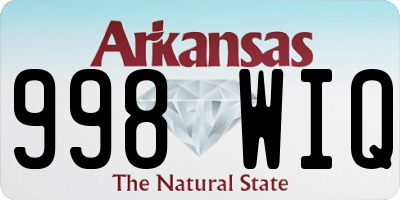 AR license plate 998WIQ