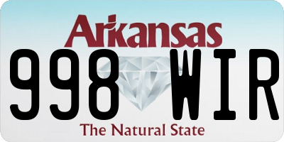 AR license plate 998WIR
