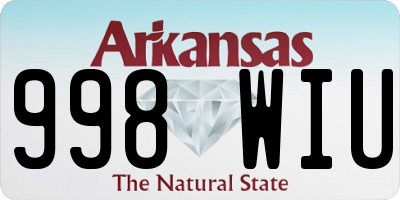 AR license plate 998WIU