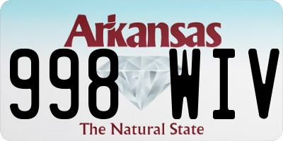 AR license plate 998WIV