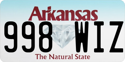 AR license plate 998WIZ