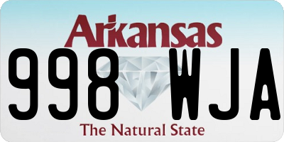 AR license plate 998WJA