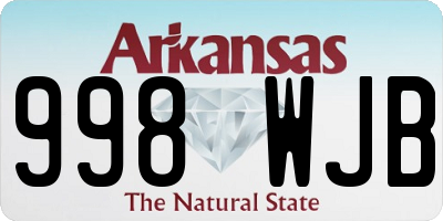 AR license plate 998WJB