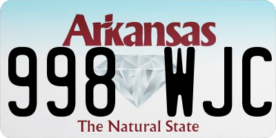 AR license plate 998WJC