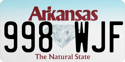 AR license plate 998WJF
