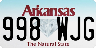 AR license plate 998WJG