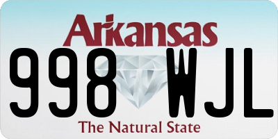 AR license plate 998WJL