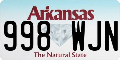 AR license plate 998WJN