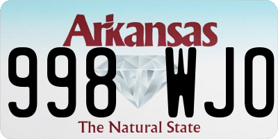 AR license plate 998WJO