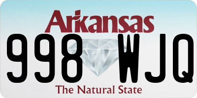 AR license plate 998WJQ