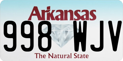 AR license plate 998WJV