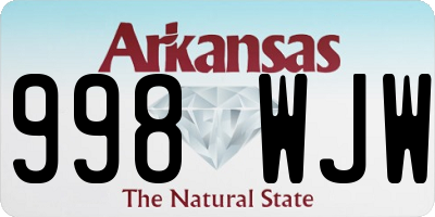 AR license plate 998WJW