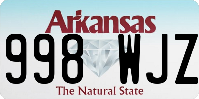 AR license plate 998WJZ