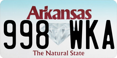 AR license plate 998WKA