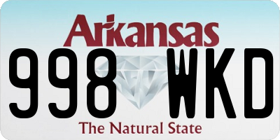AR license plate 998WKD