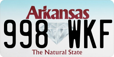 AR license plate 998WKF